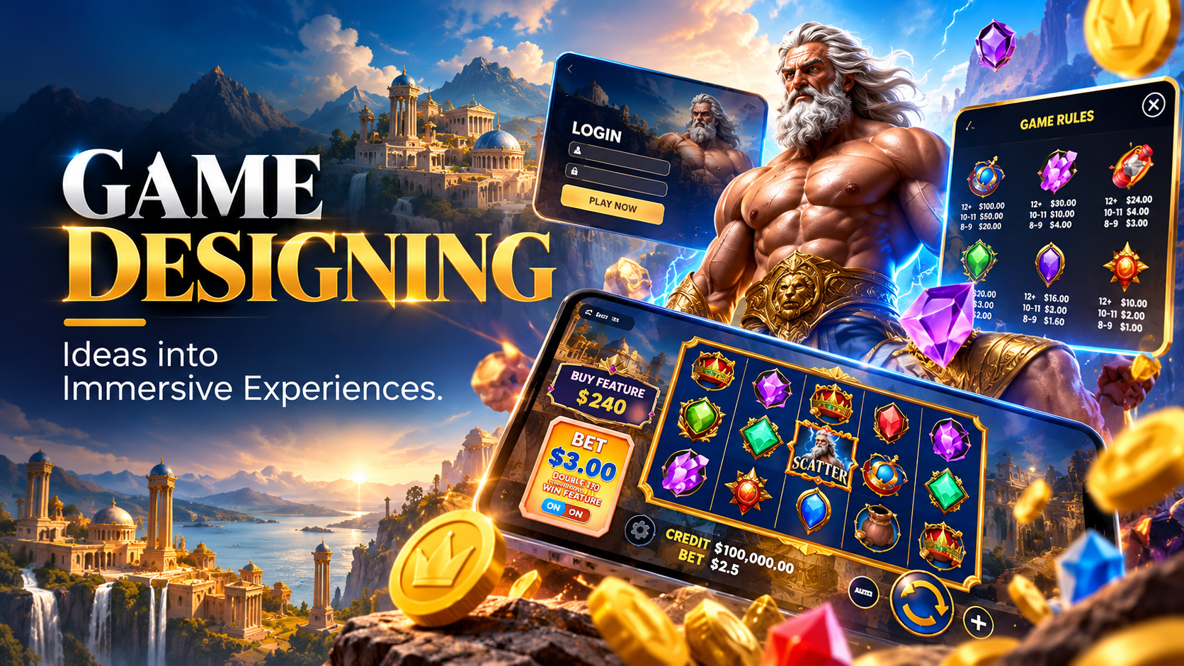 Mythic game art and visual design concept
